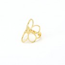 Timi Of Sweden Gull Lucky Outline Flower Ring thumbnail
