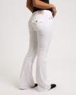 True Religion Brilliant white low rise 'Joey' flare jeans med stikninger langs ben og trendy flapslommer thumbnail