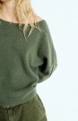 American Vintage Turtle green ullmiks 'Dam225' båthalsgenser thumbnail