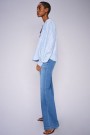 Mos Mosh Blue 'Dara Shane' wide leg high rise jeans med broderte lommer thumbnail
