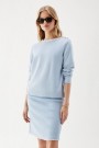 Busnel Ice Blue 'Annika' 100% merino genser med gullknapper. Bestselger! thumbnail