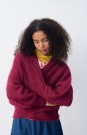 American Vintage bordeaux chine 'Nun19a' lett alpakkamix cardigan thumbnail