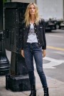 Mos Mosh Bluegrey 'Naomi Colla' Jeans med ton i ton pynt ved lomme thumbnail