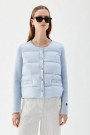 Busnel Ice blue 'Iva Down Jacket' strikket dunjakke thumbnail