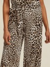 Beaumont Natural leopard viskose/rayon 'Loulou' viddebukse med belte thumbnail