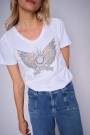Mos Mosh Hvit 'Gethi Deco Tee' 100% bomull t-shirt thumbnail