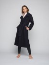 Ella&il Navy 'Adele Coat' klassisk ullkåpe med belte thumbnail