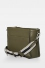 Decadent Oliven 'vivian Small Bucket Bag' skinnveske med stripet reim thumbnail