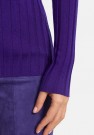 Catnoir Lilla ribbet pologenser med ledig hals laget av 100% bløt merino thumbnail