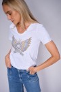 Mos Mosh Hvit 'Gethi Deco Tee' 100% bomull t-shirt thumbnail