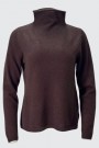 Amuse Brown 100% cashmere 'Martine' tynn genser med ledig turtleneck thumbnail