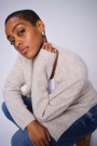 Mos Mosh Feather gray alpakkamix 'Thora Relax' stilren cardigan uten knapper thumbnail