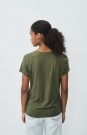 American Vintage Khaki vintage 'Jac48v' supertynn viskose/bomull t-shirt thumbnail