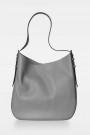 Decadent Concrete grey 'Farrah Hobo Bag' stor skinn skulderveske thumbnail
