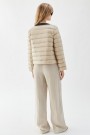 Busnel Light beige/black 'Ida Contrast Down Jacket' tynn boblejakke thumbnail