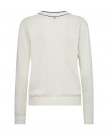 Mos Mosh Ecru 'Relena Prep V Neck Knit' preppy v-genser med striper. thumbnail