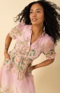Hale Bob Rosamønstret Haley Organza long Dress thumbnail