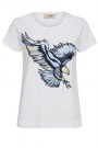 Mos Mosh Hvit 'Rem Eagle' 100% bomull t-shirt med brodert eagle thumbnail