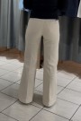 Vicolo Vanilje 'Giudith' high waist vid bukse med gullknapper L34 thumbnail