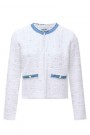 Salsa Jeans Offwhite strikket cardigan med perler og jeanskant. Nydelig! thumbnail