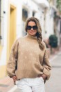 Hést Light beige 'Fam short' oversized genser  thumbnail