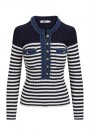 Katrin Uri Navy stripe ribbet 'La Striped Pullover' thumbnail