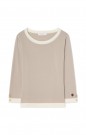 Busnel Sand/ecru 'Helen Contrast Topp' 100% merino genser thumbnail