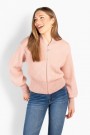 Hést Rose smoke 'Martha short' cardigan med zip thumbnail