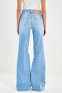 Vicolo Denim Light blue 'Giudith' high waist vid jeans med gullknapper L34 thumbnail