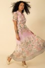 Hale Bob Rosamønstret Haley Organza long Dress thumbnail