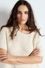 American Vintage Pearl 100% bomull 'Cya18a' boucle vablestrikket kortermet genser thumbnail