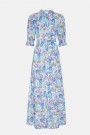 Fabienne Chapot Shrimp Cocktail Blue 'Mia Indy' lang kjole med belte thumbnail