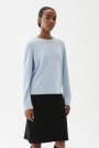 Busnel Ice Blue 'Annika' 100% merino genser med gullknapper. Bestselger! thumbnail