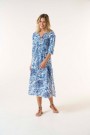 One Season Hydra navy 'Long Poppy' 100% bomull kjole thumbnail