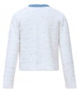 Salsa Jeans Offwhite strikket cardigan med perler og jeanskant. Nydelig! thumbnail