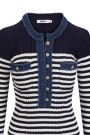 Katrin Uri Navy stripe ribbet 'La Striped Pullover' thumbnail