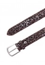B.belt Leo Anthracite/silver mønstret 35mm skinnbelte thumbnail