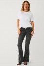 True Religion Charcol grey low rise 'Joey' flare jeans thumbnail