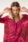 One Season San Sebastian hot pink 'India' 100% viskose ledig kjole med knapper helt ned thumbnail
