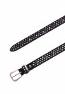 B.belt Sort 'Roana' 2 cm bredt skinnbelte med studs thumbnail