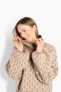Hést Light brown melange mønstret 'Fam New Pattern' oversized genser thumbnail