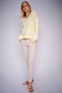 Mos Mosh Feather gray 'Naomi Treasure Pant' tencel bukse med ton i ton broderi ved lomme thumbnail