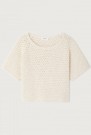 American Vintage Pearl 100% bomull 'Cya18a' boucle vablestrikket kortermet genser thumbnail