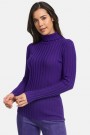 Catnoir Lilla ribbet pologenser med ledig hals laget av 100% bløt merino thumbnail