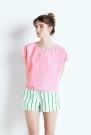 American Vintage pink powder 'Bai07a' 100% bomull poplin boxy topp thumbnail