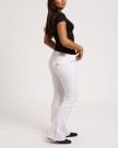 True Religion Brilliant white low rise 'Joey' flare jeans med stikninger langs ben og trendy flapslommer thumbnail