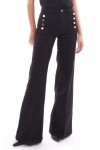 Vicolo Sort 'Giudith' high waist vid jeans med gullknapper fra Vicolo L32