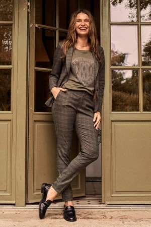 Mos Mosh Grønnrutet sporty dressbukse 'Levon Glenn pant'