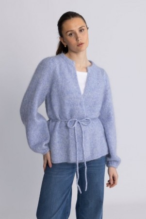 Ella&il Light blue mohair 'Fredrikke Chunky Cardigan'