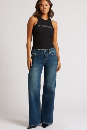True Religion Dark wash mid rise loose fit 'Bobbi' baggy vid jeans